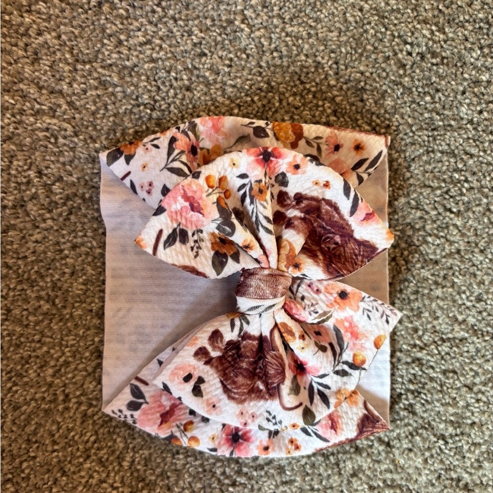 Floral Baby Headband with Bow